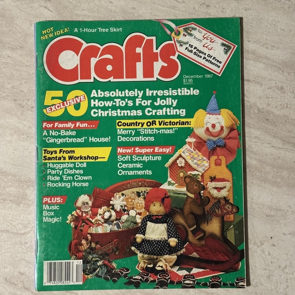VTG Crafts Mag December 1987 Absolutely Irresistible How-To's Jolly Christmas